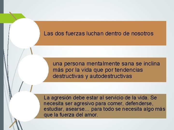Las dos fuerzas luchan dentro de nosotros una persona mentalmente sana se inclina más