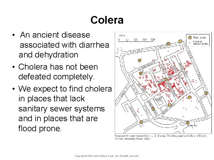 Colera • An ancient disease associated with diarrhea and dehydration • Cholera has not