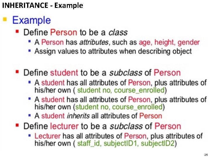 INHERITANCE - Example 25 