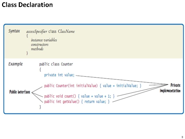 Class Declaration 3 