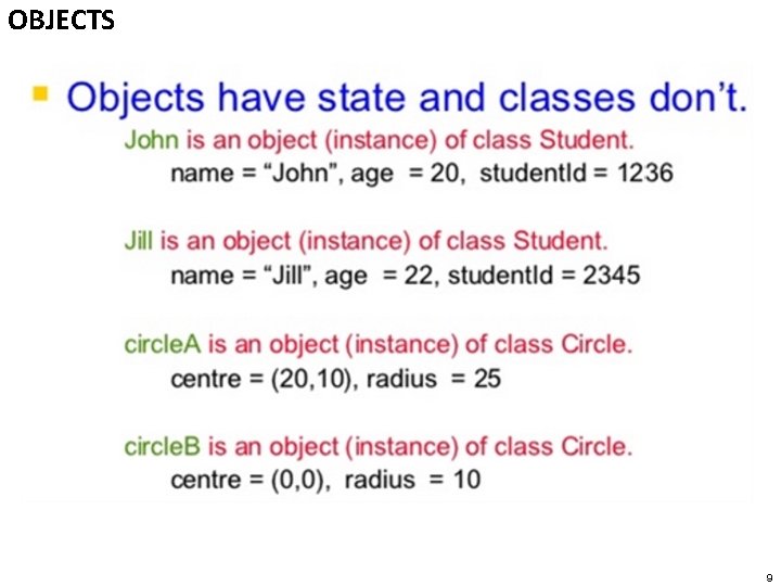 OBJECTS 9 