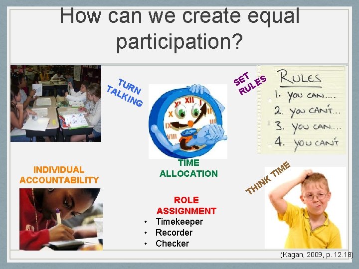 How can we create equal participation? T SE LES RU T TA URN LK How can we create equal participation? T SE LES RU T TA URN LK