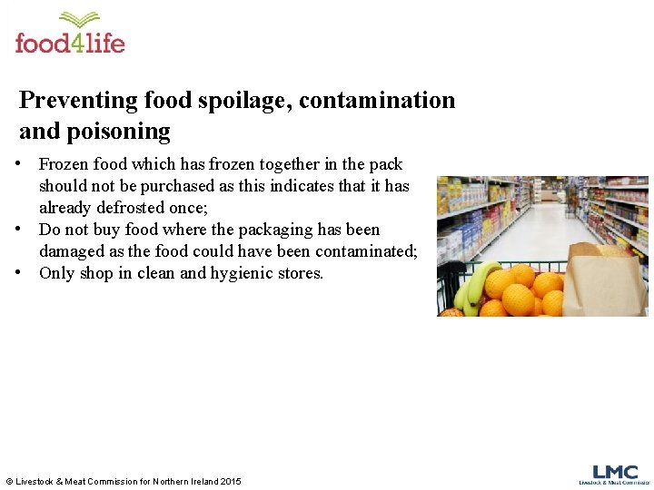 Preventing food spoilage, contamination and poisoning • Frozen food which has frozen together in Preventing food spoilage, contamination and poisoning • Frozen food which has frozen together in