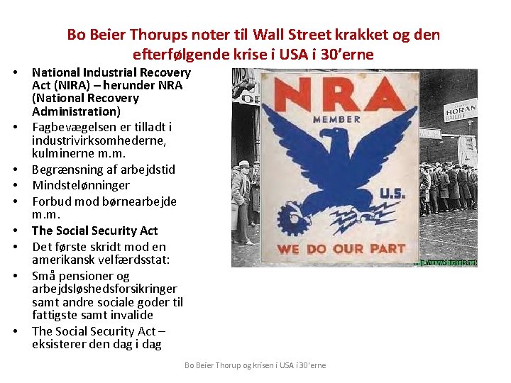 • • • Bo Beier Thorups noter til Wall Street krakket og den