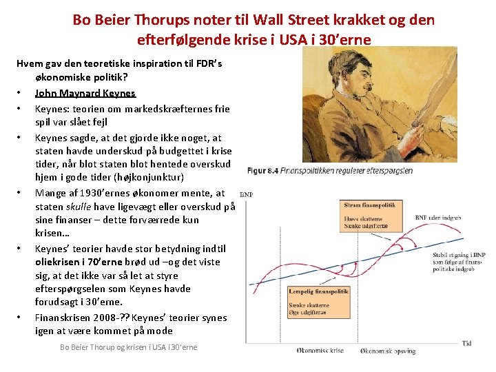 Bo Beier Thorups noter til Wall Street krakket og den efterfølgende krise i USA
