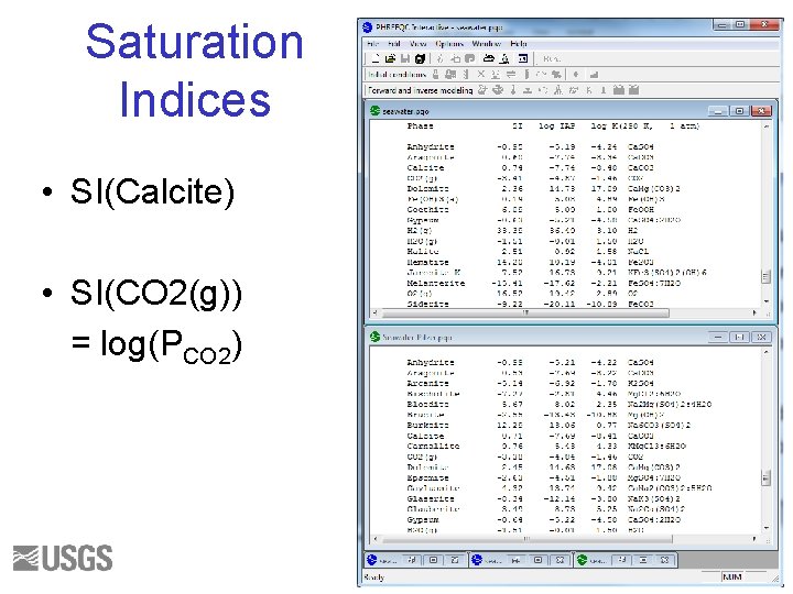 Saturation Indices • SI(Calcite) • SI(CO 2(g)) = log(PCO 2) 36 