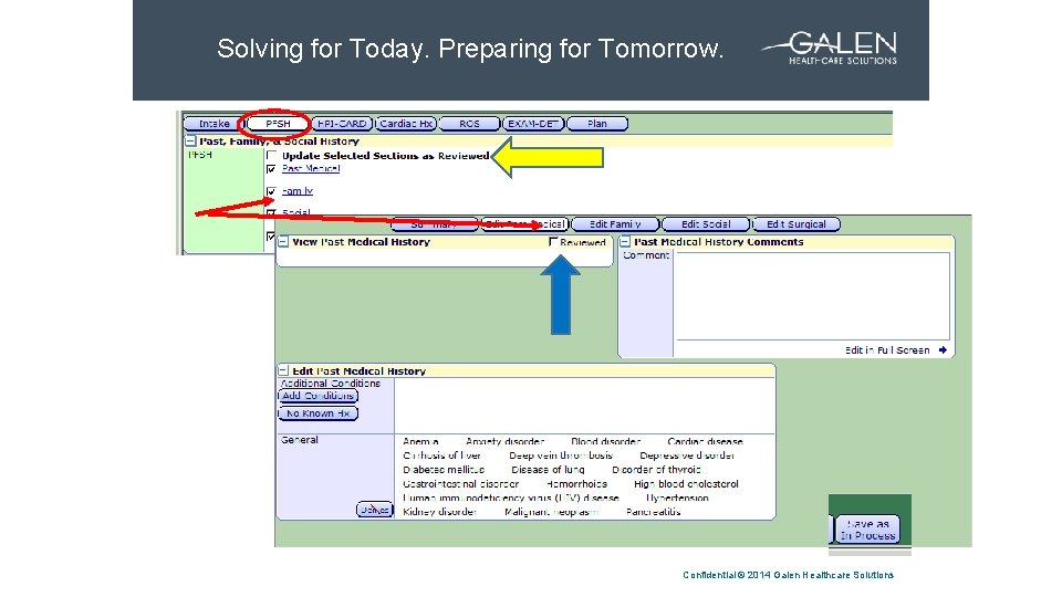 Solving for Today. Preparing for Tomorrow. SLIDE HEADLINE Confidential © 2014 Galen Healthcare Solutions