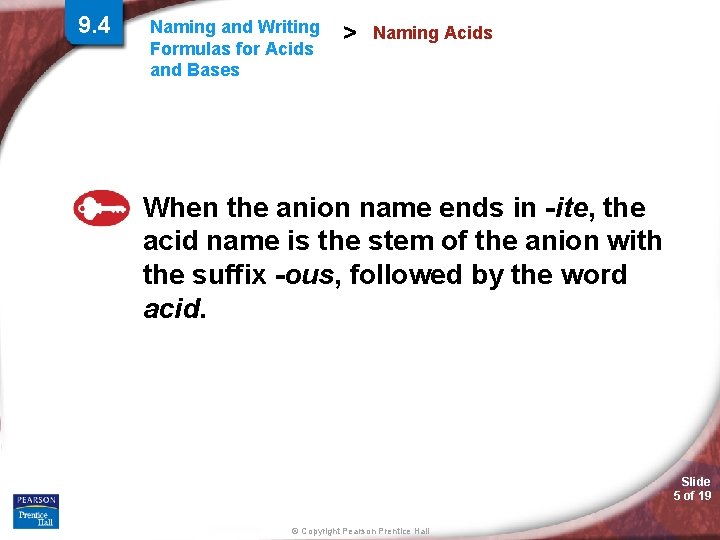 9. 4 Naming and Writing Formulas for Acids and Bases > Naming Acids When