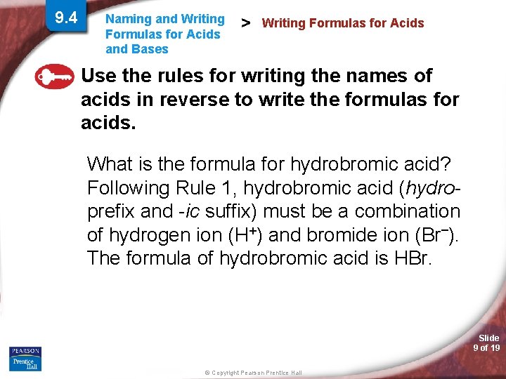 9. 4 Naming and Writing Formulas for Acids and Bases > Writing Formulas for