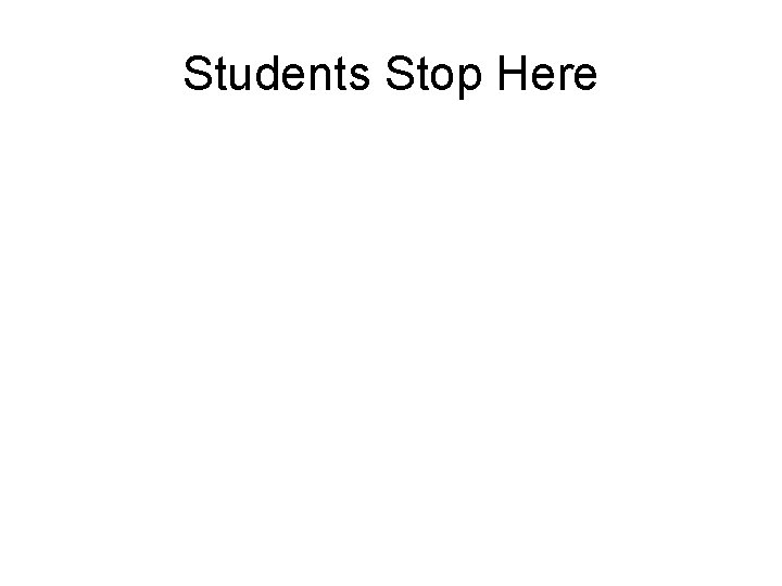 Students Stop Here 