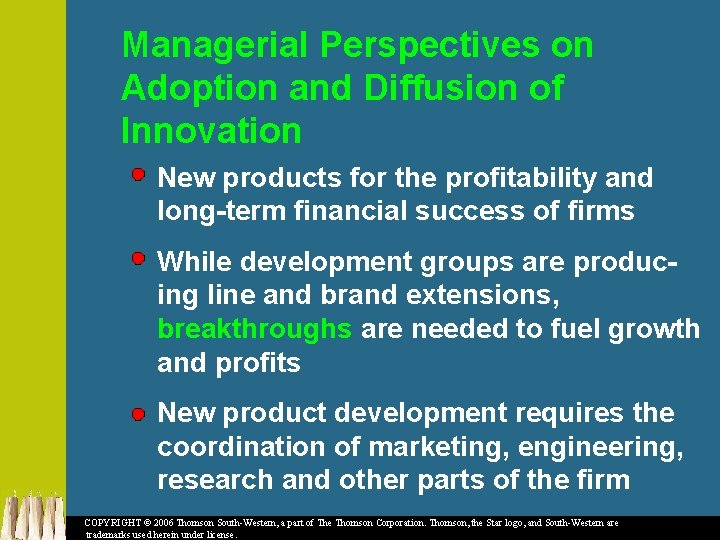 Managerial Perspectives on Adoption and Diffusion of Innovation New products for the profitability and