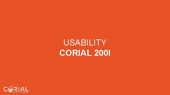 USABILITY CORIAL 200 I 