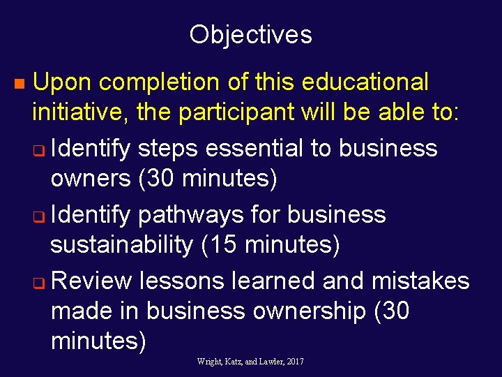 Objectives n Upon completion of this educational initiative, the participant will be able to: Objectives n Upon completion of this educational initiative, the participant will be able to: