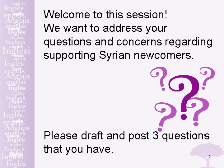 Welcome to this session! We want to address your questions and concerns regarding supporting
