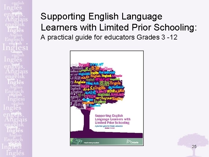Supporting English Language Learners with Limited Prior Schooling: A practical guide for educators Grades