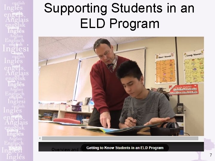 Supporting Students in an ELD Program 7 
