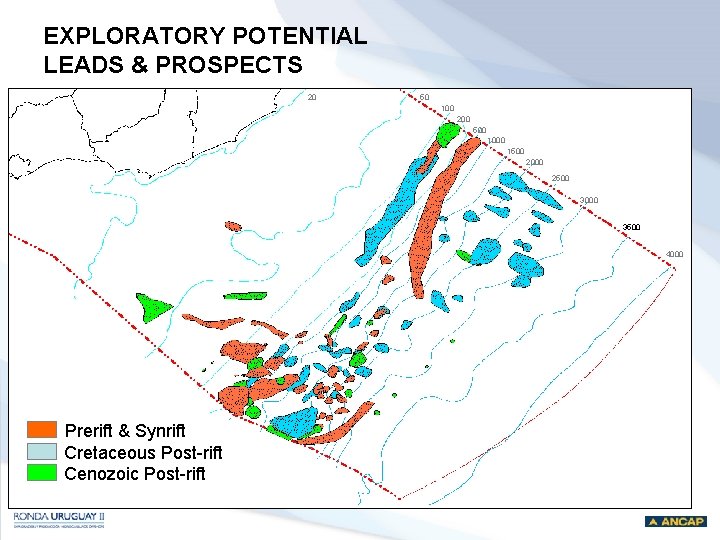 EXPLORATORY POTENTIAL LEADS & PROSPECTS 20 50 100 200 500 1000 1500 2000 2500