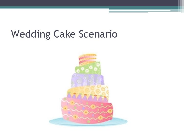 Wedding Cake Scenario 