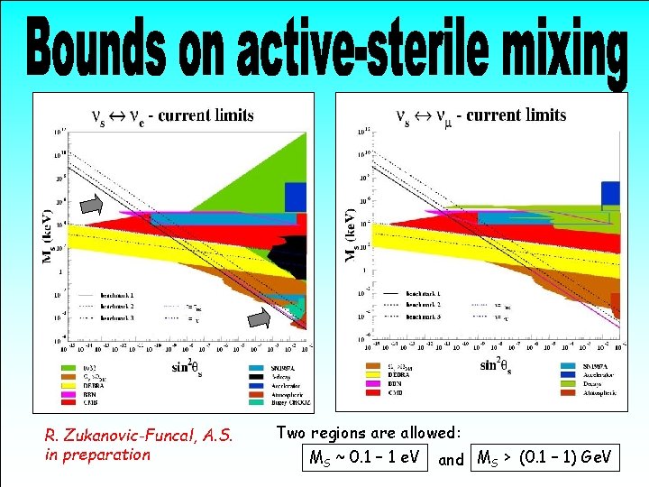 R. Zukanovic-Funcal, A. S. in preparation Two regions are allowed: MS ~ 0. 1