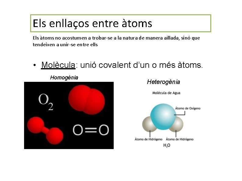Els enllaços entre àtoms Els àtoms no acostumen a trobar-se a la natura de Els enllaços entre àtoms Els àtoms no acostumen a trobar-se a la natura de
