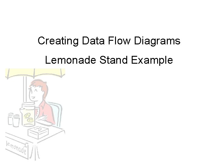 Creating Data Flow Diagrams Lemonade Stand Example Creating Data Flow Diagrams Lemonade Stand Example