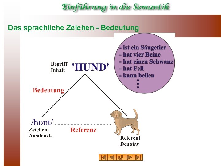 Das sprachliche Zeichen - Bedeutung 