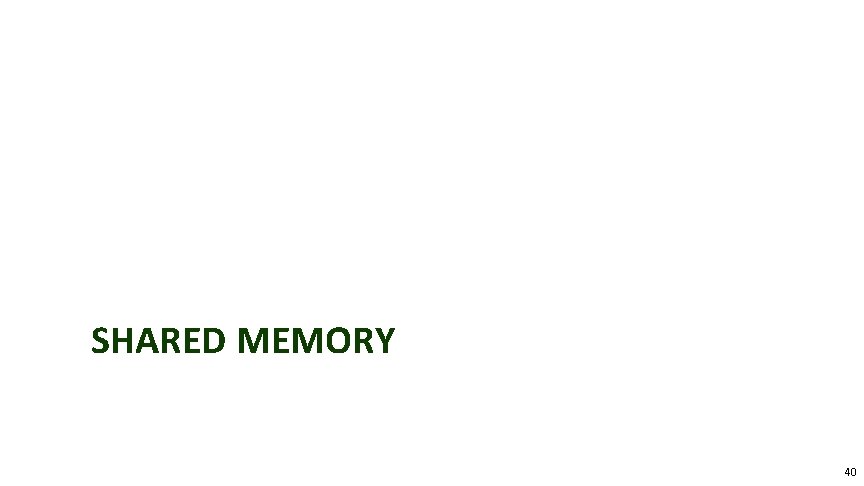 SHARED MEMORY © 2012, NVIDIA 40 