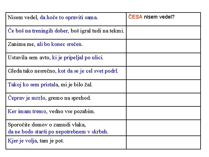 Nisem vedel, da hoče to opraviti sama. Če boš na treningih dober, boš igral