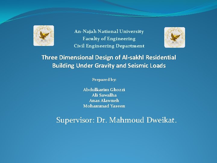 An-Najah National University Faculty of Engineering Civil Engineering Department Three Dimensional Design of Al-sakhl