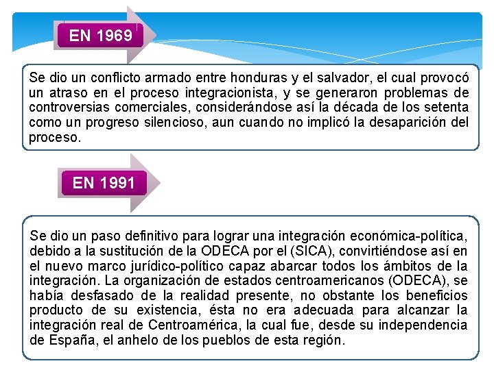 EN 1969 Se dio un conflicto armado entre honduras y el salvador, el cual
