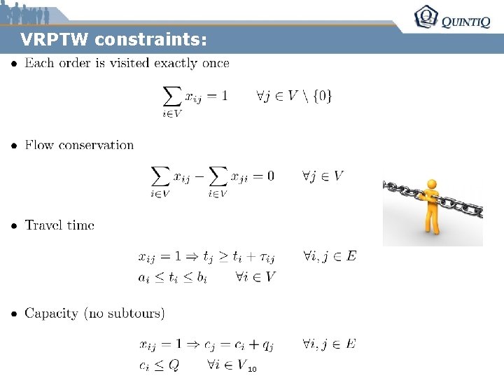 VRPTW constraints: 10 