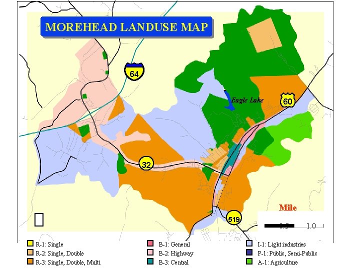 MOREHEAD LANDUSE MAP 64 Eagle Lake 60 32 Mile 519 0. 5 1. 0