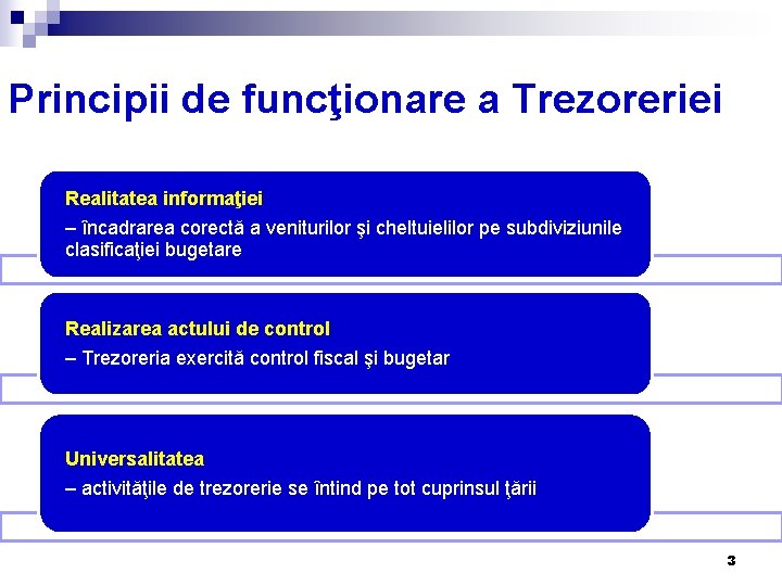 Principii de funcţionare a Trezoreriei Realitatea informaţiei – încadrarea corectă a veniturilor şi cheltuielilor Principii de funcţionare a Trezoreriei Realitatea informaţiei – încadrarea corectă a veniturilor şi cheltuielilor