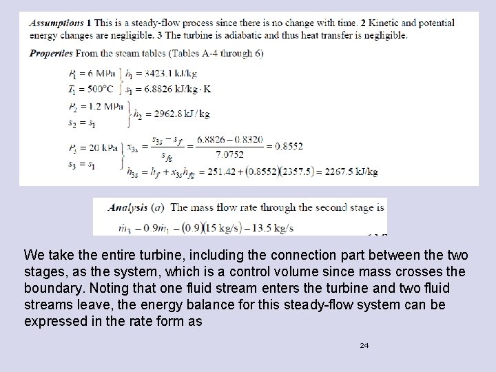 We take the entire turbine, including the connection part between the two stages, as