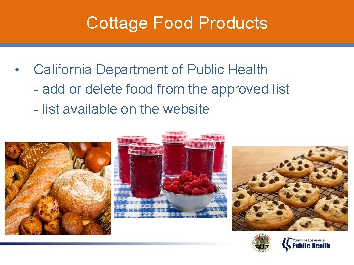 Cottage Food Products • California Department of Public Health - add or delete food