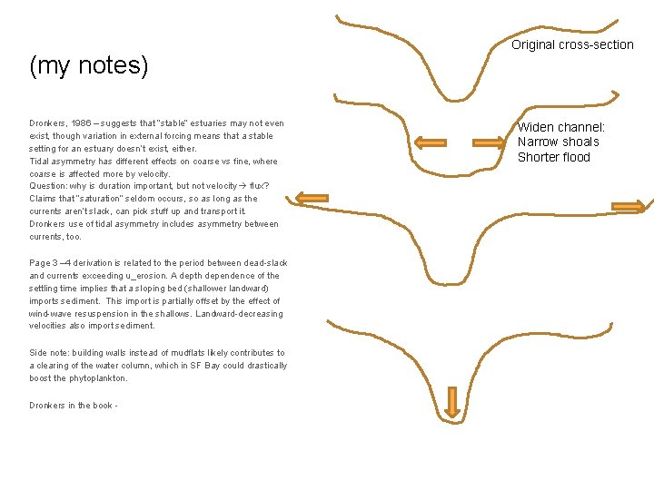 (my notes) Dronkers, 1986 – suggests that “stable” estuaries may not even exist, though