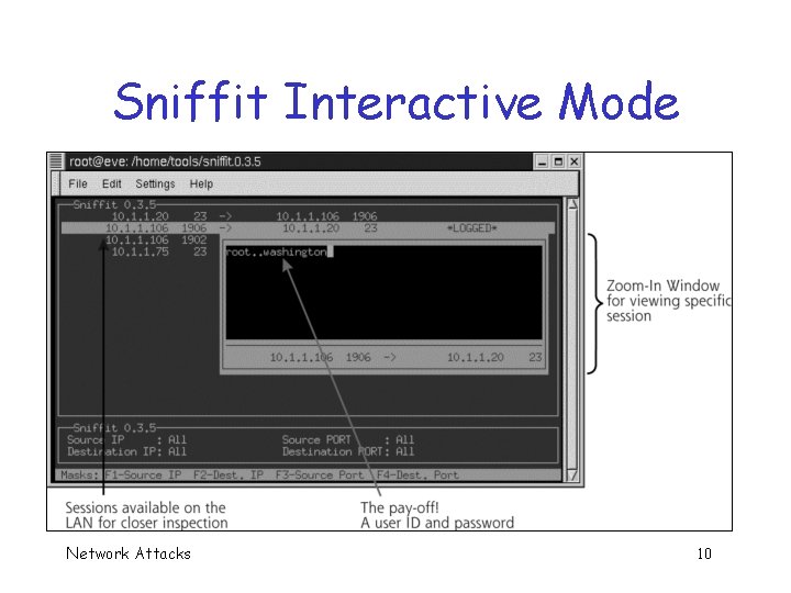 Sniffit Interactive Mode Network Attacks 10 