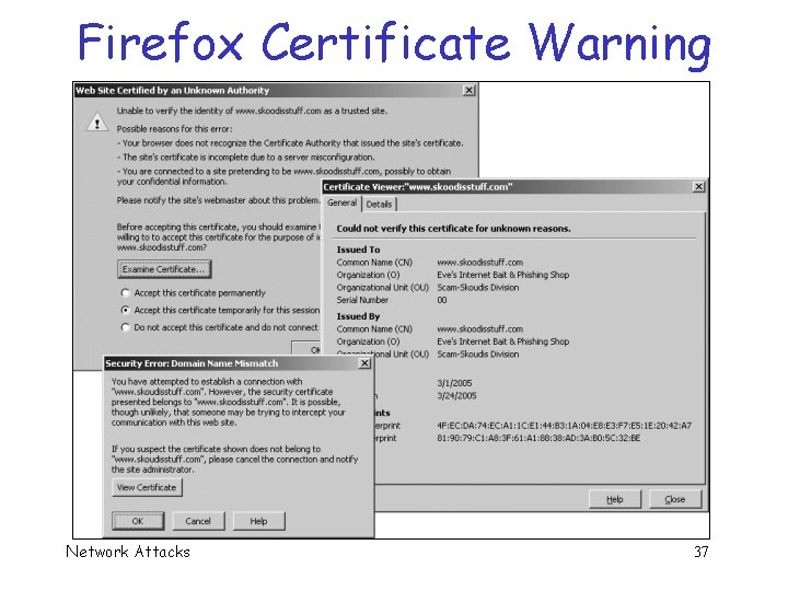 Firefox Certificate Warning Network Attacks 37 