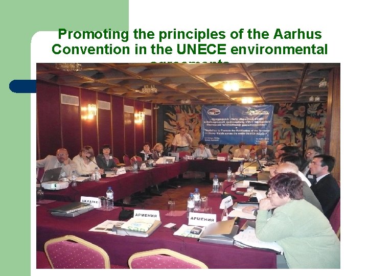 Promoting the principles of the Aarhus Convention in the UNECE environmental agreements 