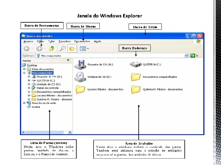 Janela do Windows Explorer 18 