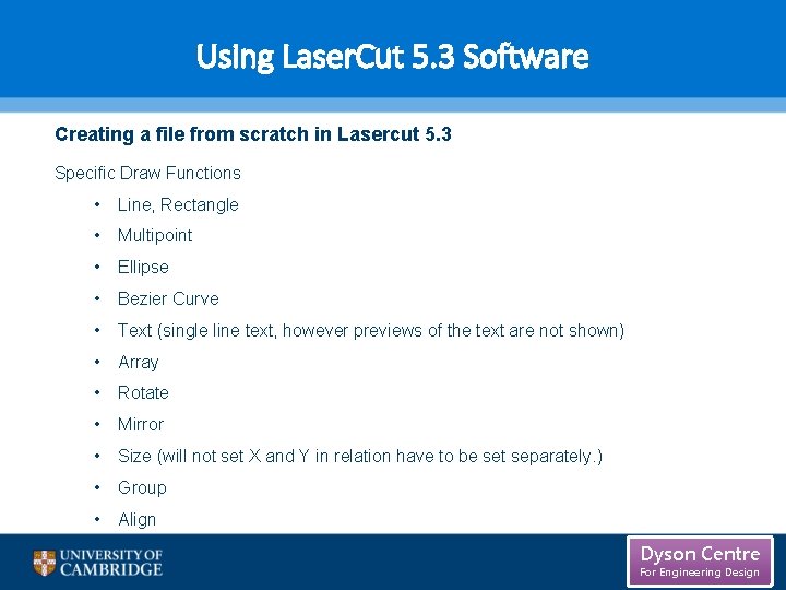 Using Laser. Cut 5. 3 Software Creating a file from scratch in Lasercut 5. Using Laser. Cut 5. 3 Software Creating a file from scratch in Lasercut 5.