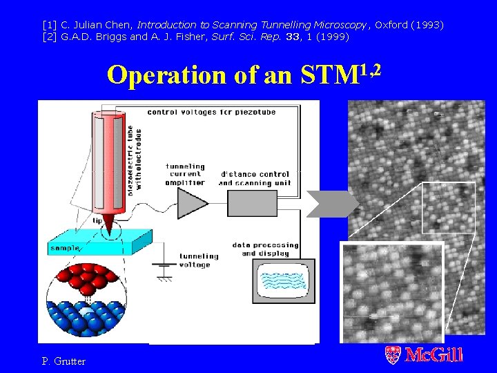 [1] C. Julian Chen, Introduction to Scanning Tunnelling Microscopy, Oxford (1993) [2] G. A.