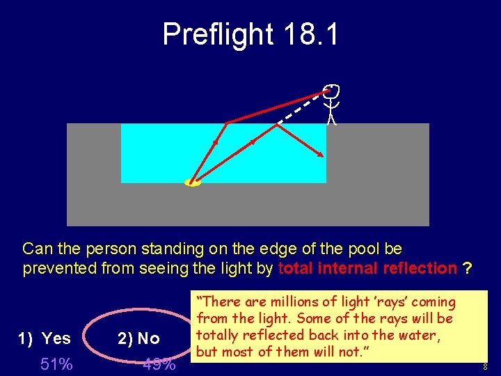Preflight 18. 1 Can the person standing on the edge of the pool be