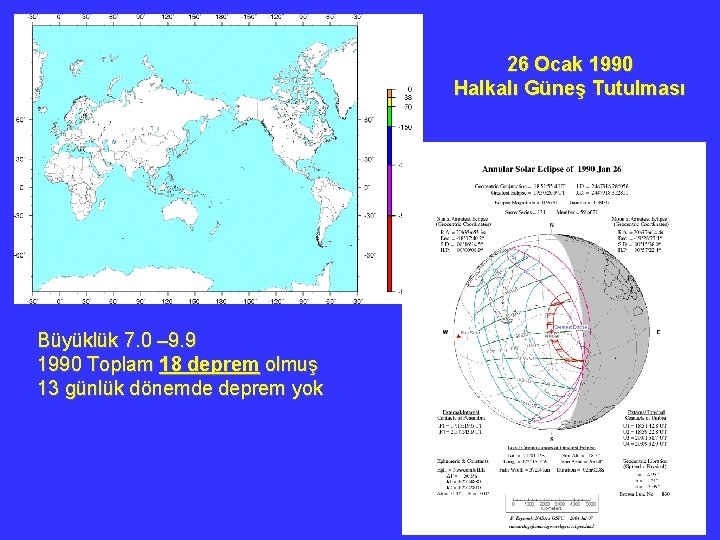 26 Ocak 1990 Halkalı Güneş Tutulması Büyüklük 7. 0 – 9. 9 1990 Toplam