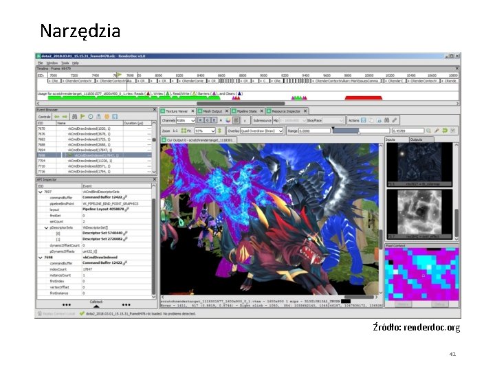 Narzędzia Źródło: renderdoc. org 41 