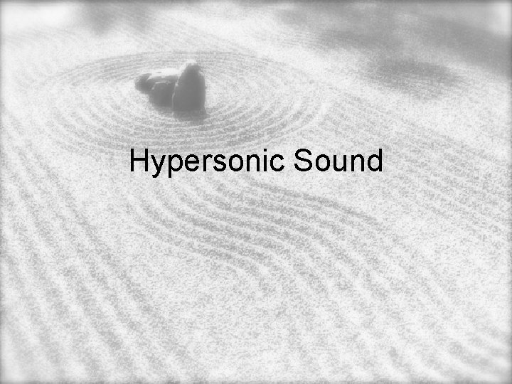 Hypersonic Sound 