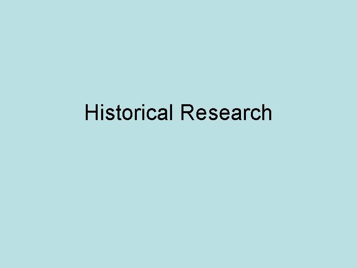 Historical Research 