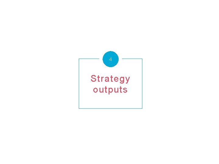 4 Strategy outputs 
