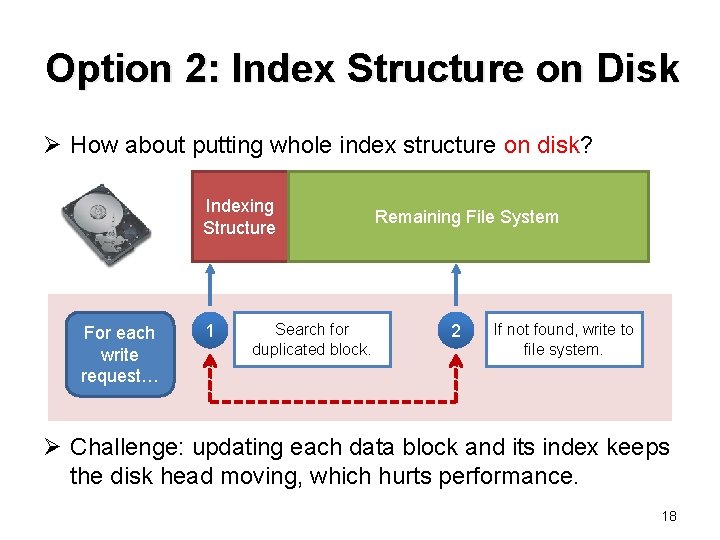 Option 2: Index Structure on Disk Ø How about putting whole index structure on
