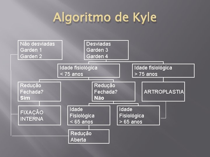 Algoritmo de Kyle Não desviadas Garden 1 Garden 2 Desviadas Garden 3 Garden 4